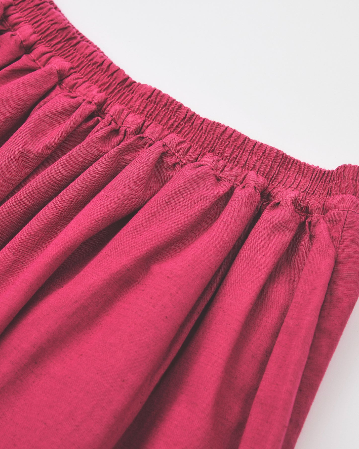 Organic Cotton × Linen Gradation Skirt #Pink
