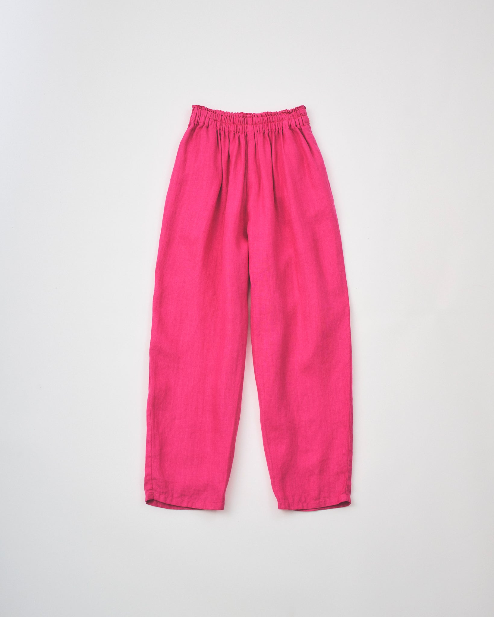 French Linen Balloon Pants #Pink