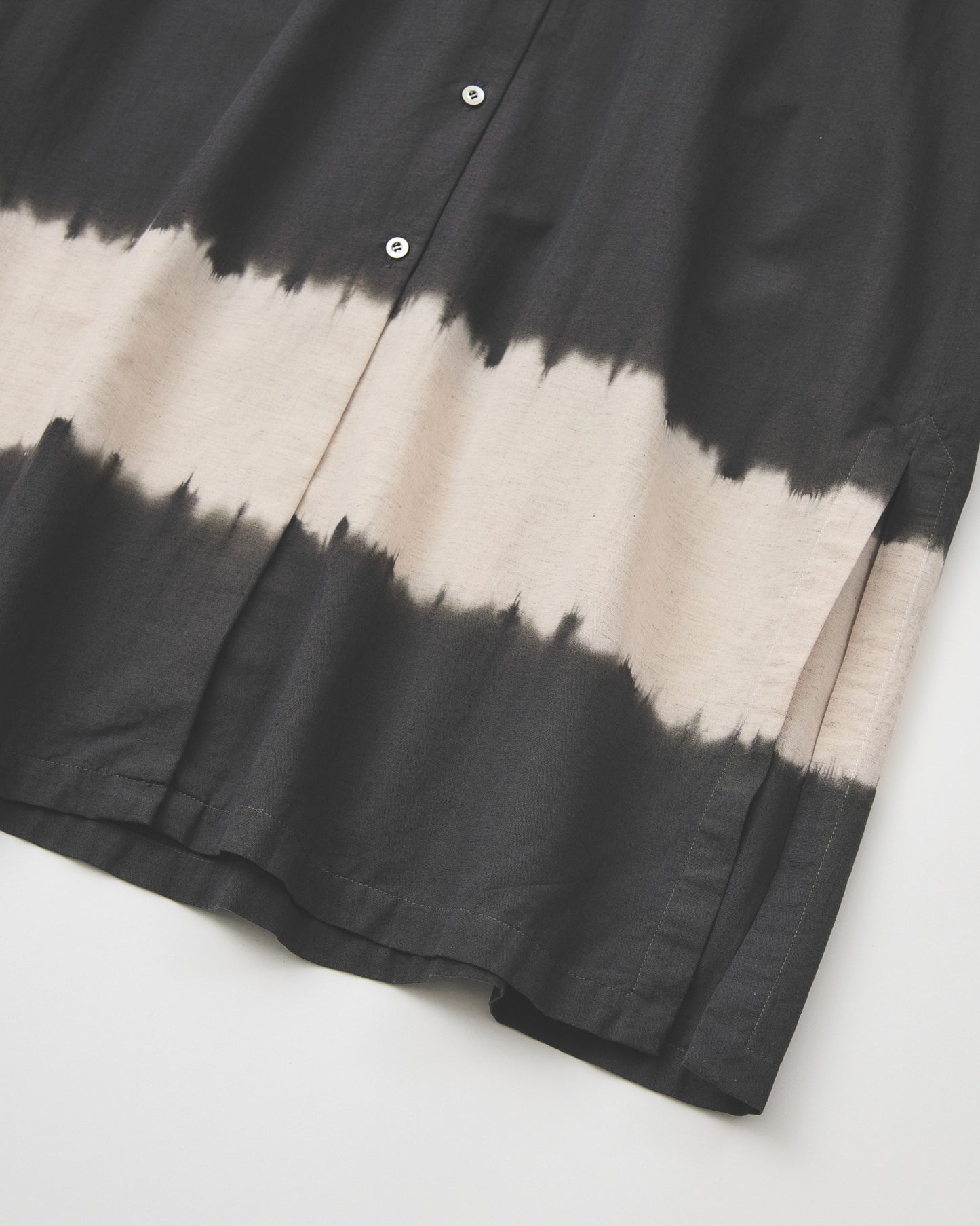 Organic Cotton × Linen Hand-dye Haori #Charcoal
