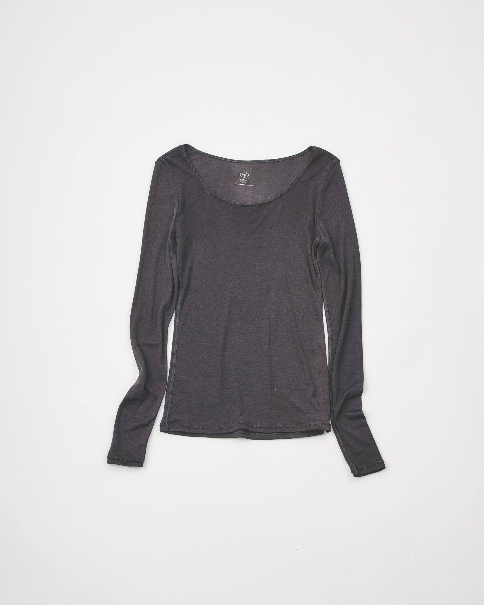 Washable Silk Long Sleeve C&S #Charcoal