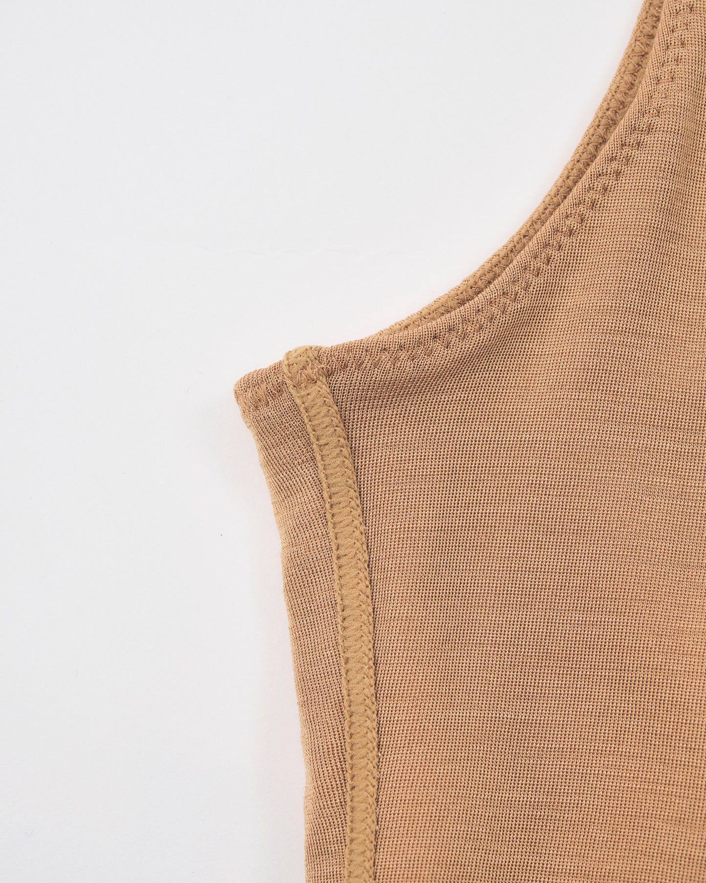 Washable Silk Tank Top #Camel