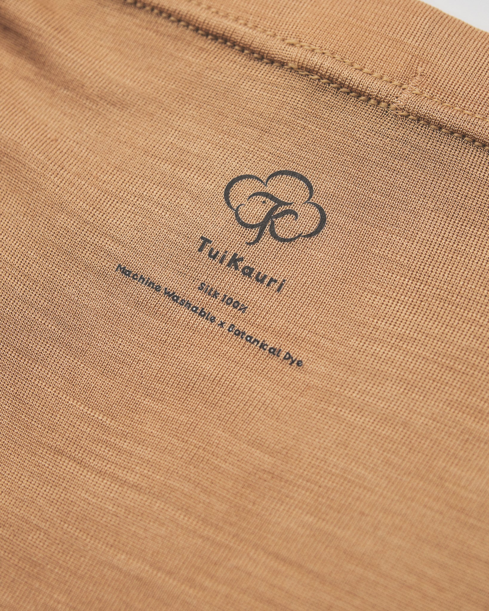 Washable Silk High Waist Shorts #Camel