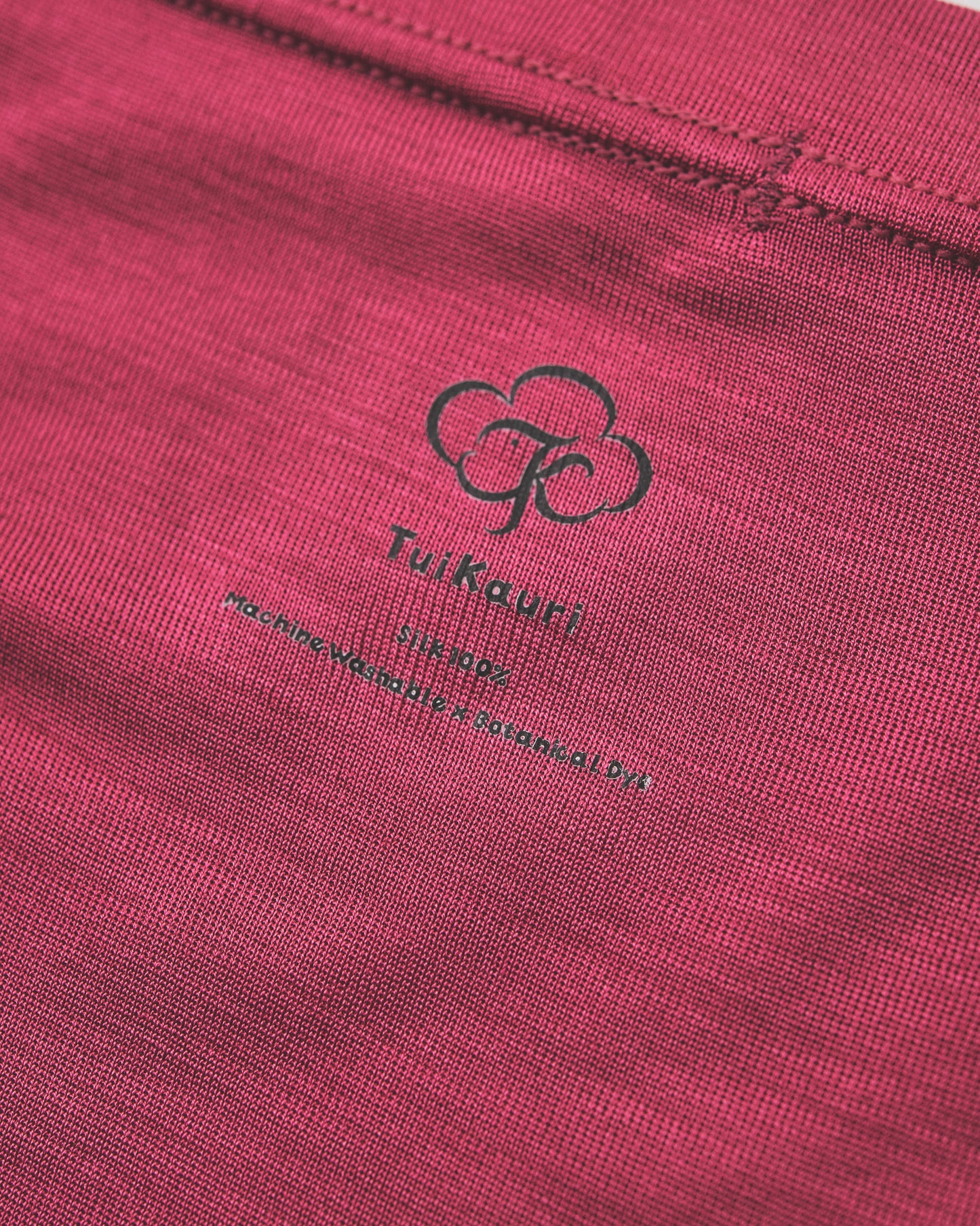 Washable Silk High Waist Shorts #Pink