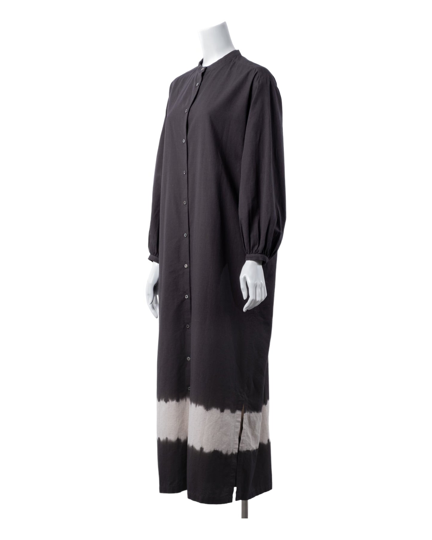 Organic Cotton × Linen Hand-dye Haori #Charcoal