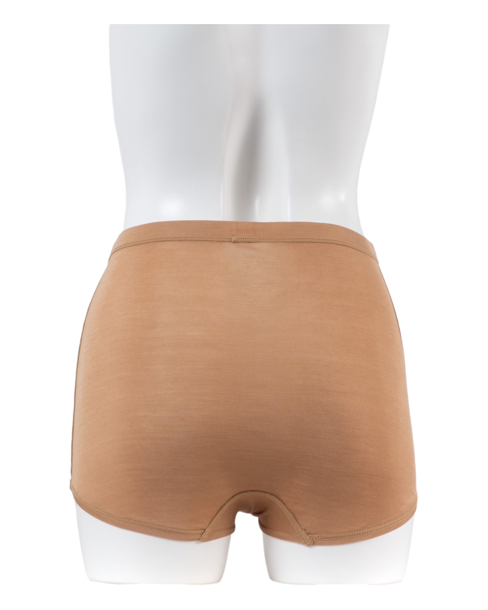 Washable Silk High Waist Shorts #Camel