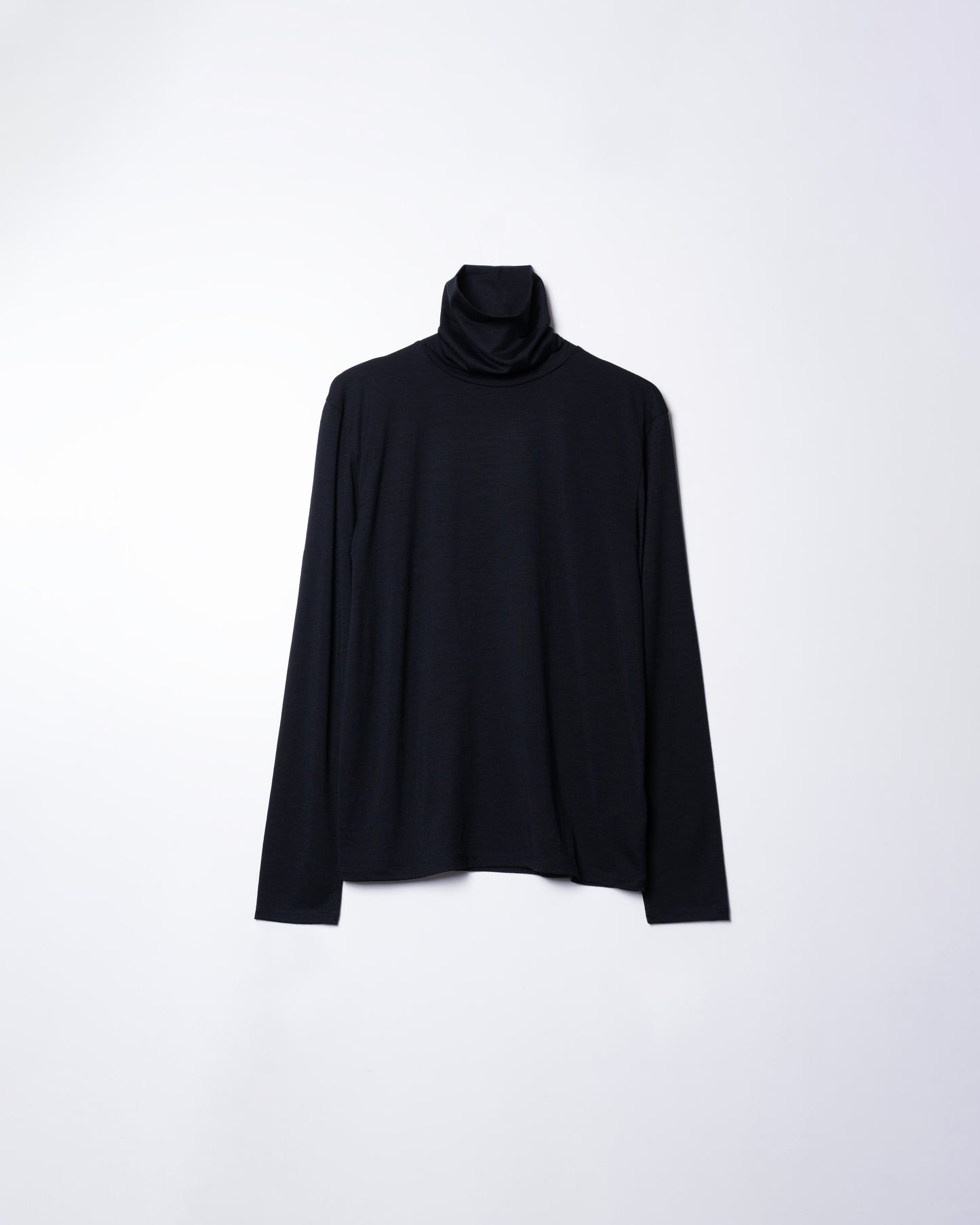 New Zealand Merino wool High Neck C&S #Black