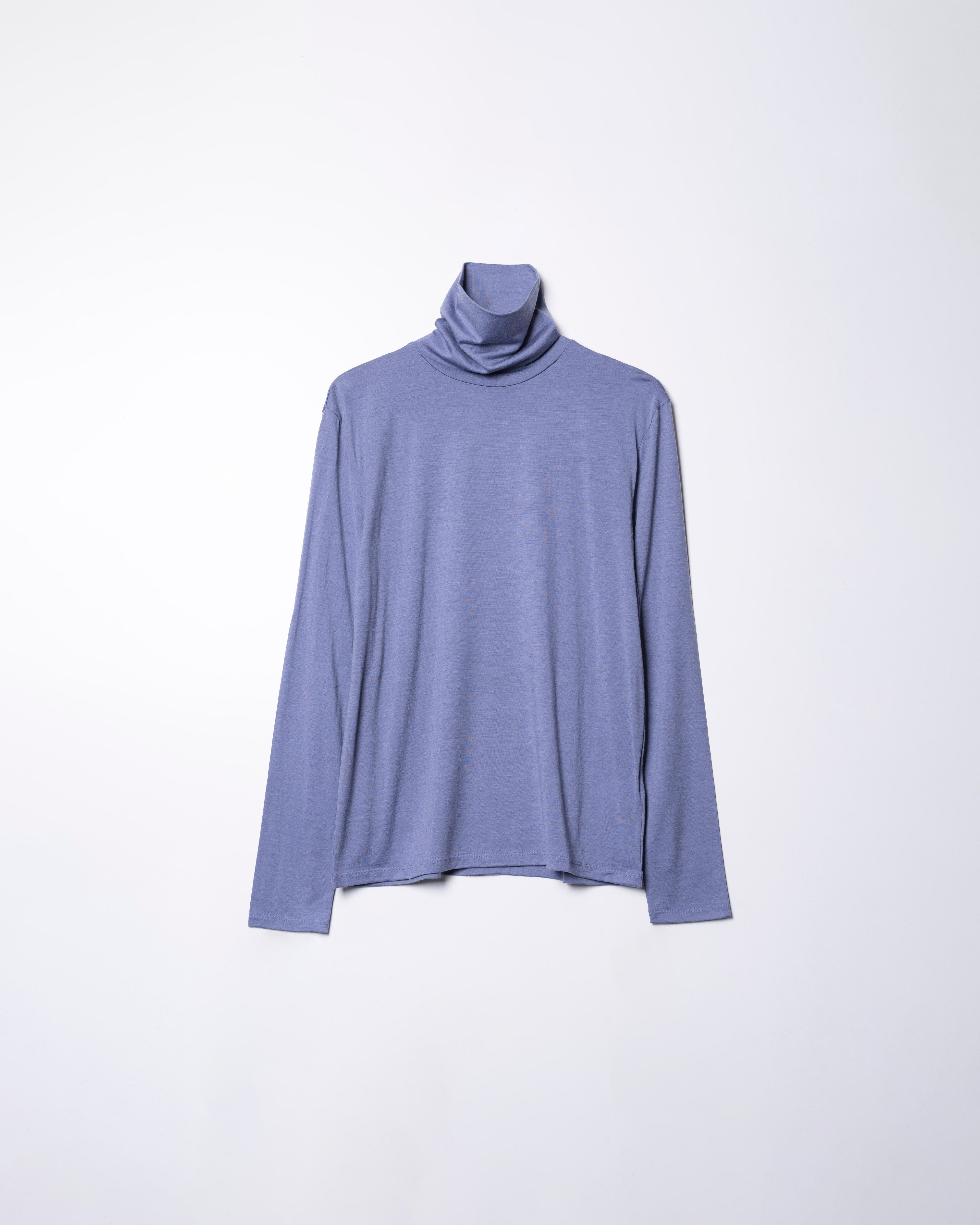 New Zealand Merino wool High Neck C&S #Blueberry