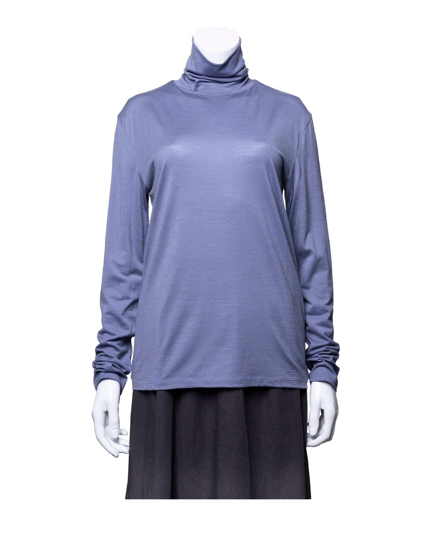 New Zealand Merino wool High Neck C&S #Blueberry