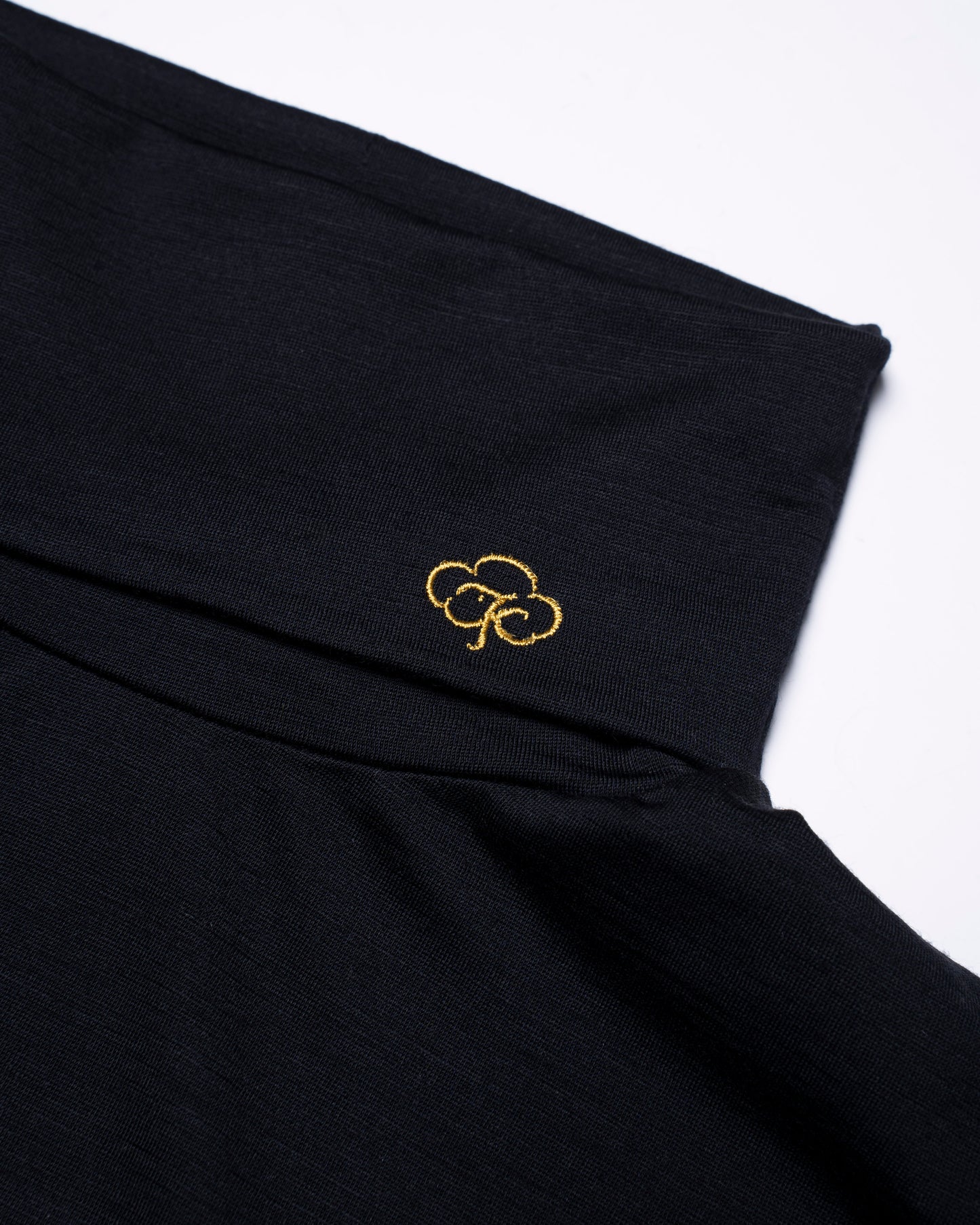 New Zealand Merino wool High Neck C&S #Black