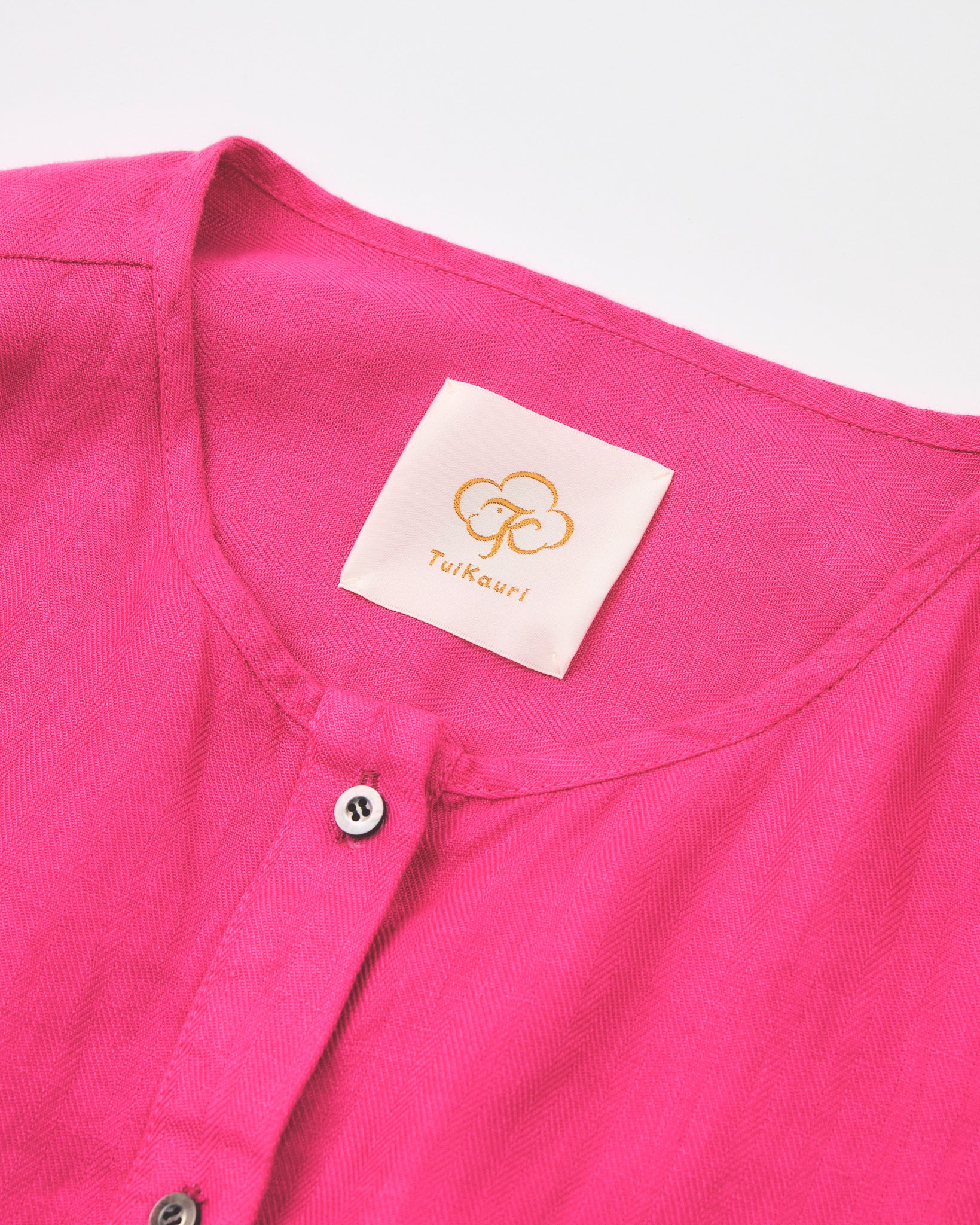French Linen Pull Over Blouse #Pink