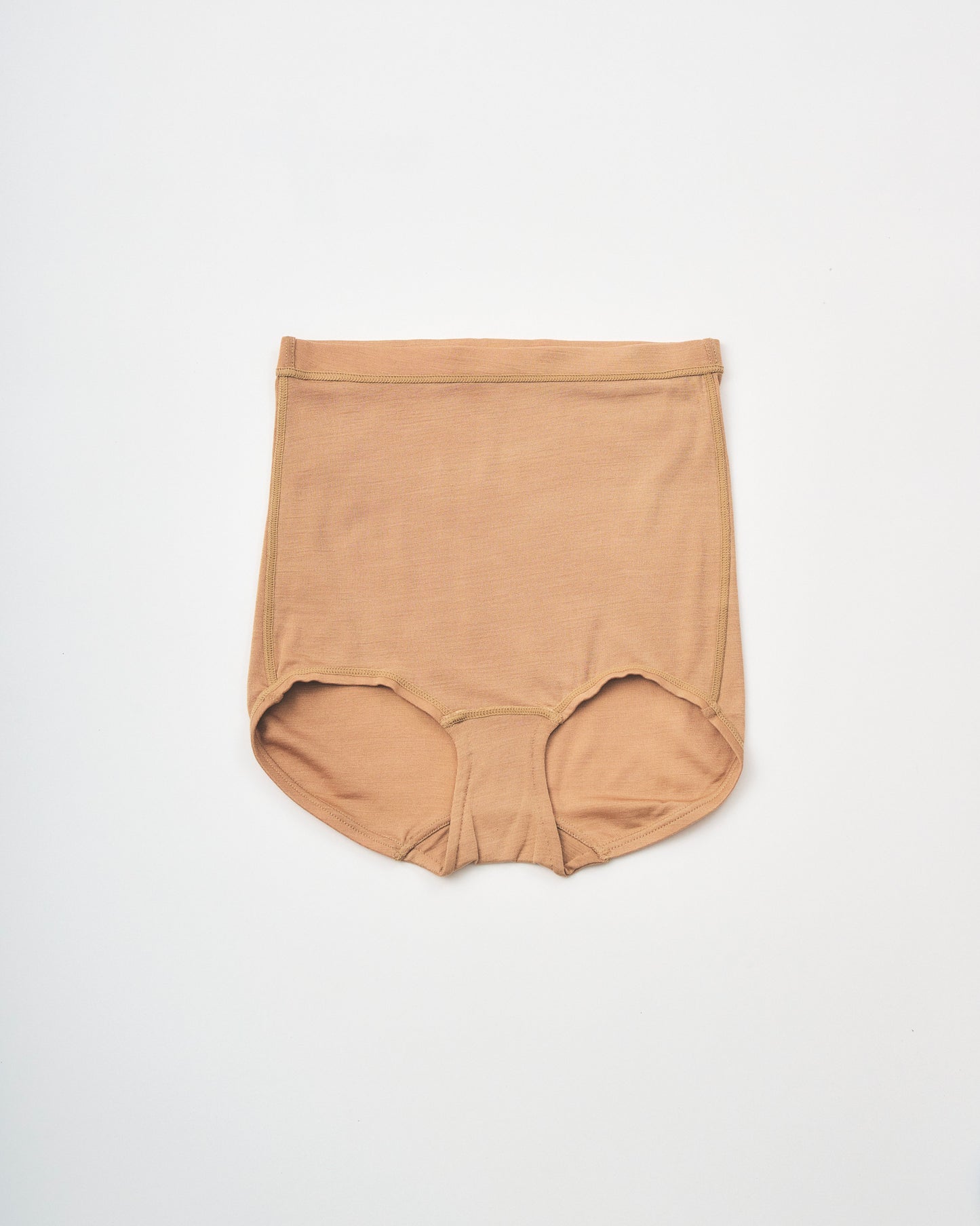 Washable Silk High Waist Shorts #Camel