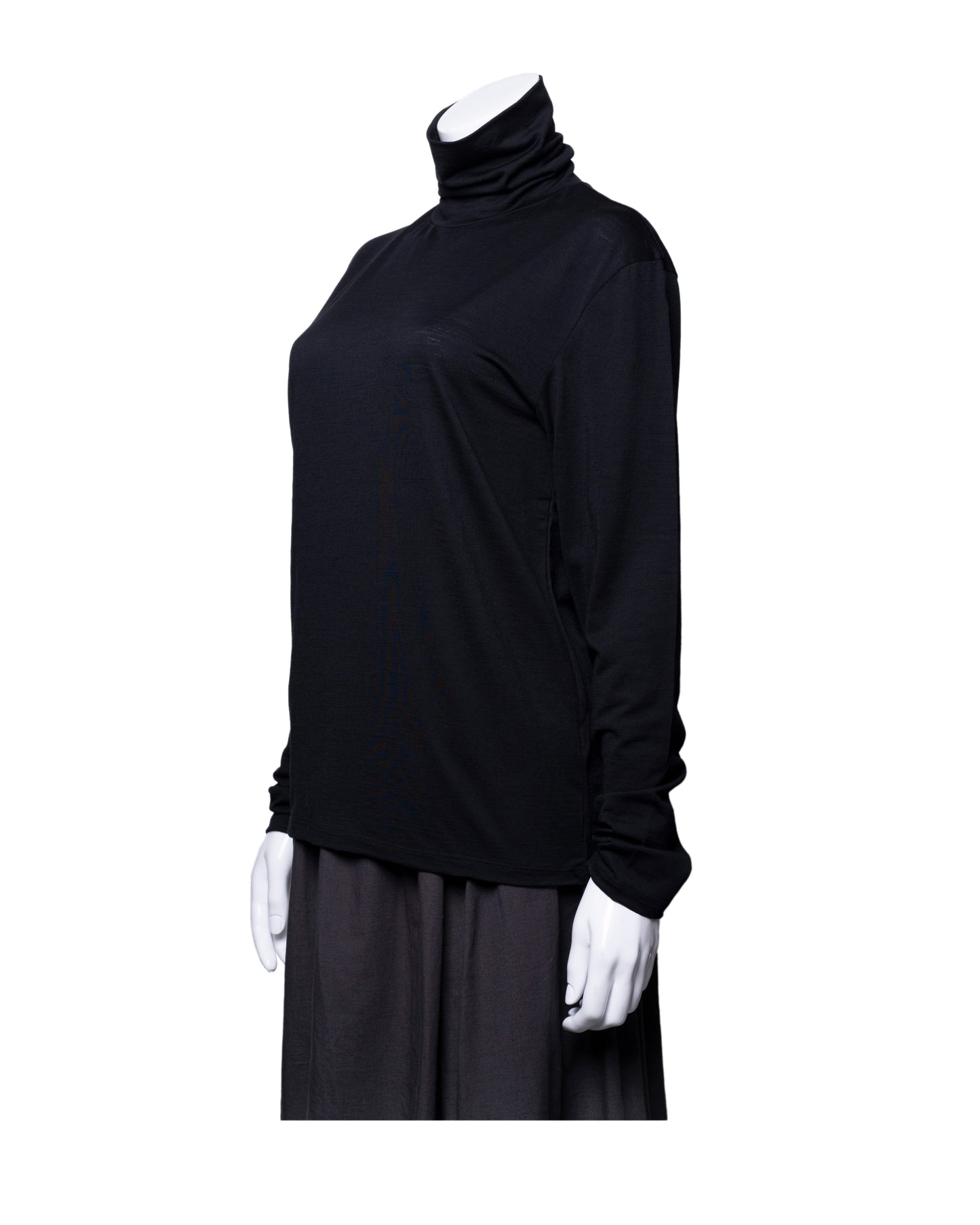 New Zealand Merino wool   High Neck C&S #Black